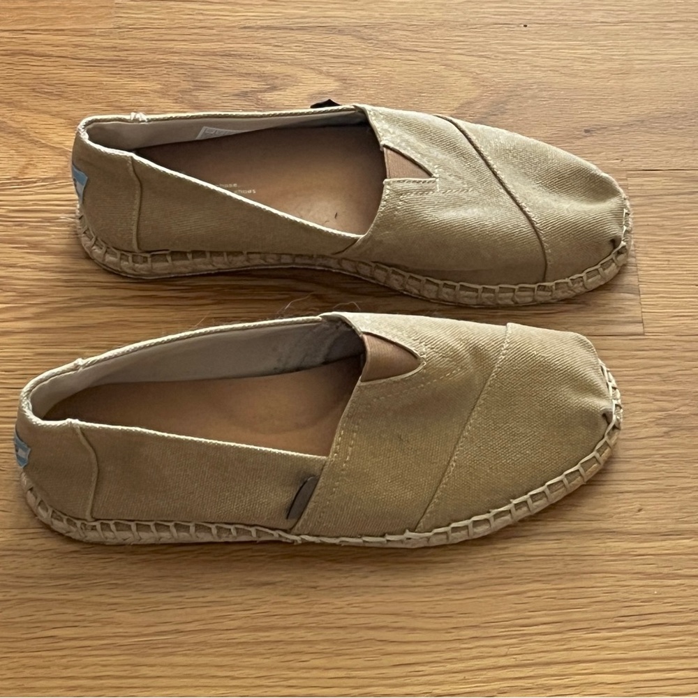 TOMS Alpargata Rope Canvas Slip On Espadrille shoes Mens 7 8.5 M Womens Sand - Picture 3 of 5